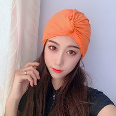 Ladies Ins Solid Color Comfortable Swimming Hat For Hot Springs