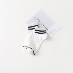 Two bar sports socks middle tube socks female