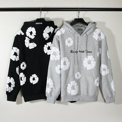 Pure Cotton Coat Three-dimensional Foam Kapok Printed Hoodie Sweater