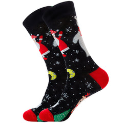 Men socks Santa Claus Elk Men's Tube Socks Trendy Cotton Socks