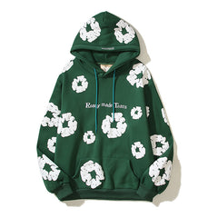 Pure Cotton Coat Three-dimensional Foam Kapok Printed Hoodie Sweater