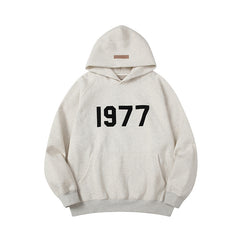Men's Three-dimensional Alphabet Plus Velvet Hoodie Coat