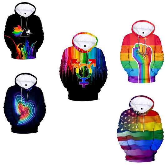 3D printed men and women hoodies