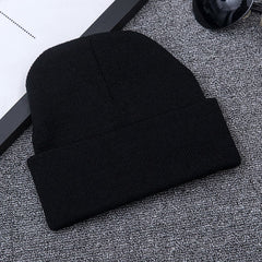 Autumn and winter warm knit hats Mood for years embroidery men and women fashion wild caps