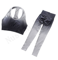 Two Piece Seamless Yoga Women's Gym Polyester BODYSUIT