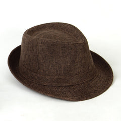 Manufacturers Supply Jazz Hat British Style Cotton And Linen Solid Color Top Hat