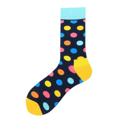 Color Large Version Polka Dot Men's Trendy Socks In Tube Socks