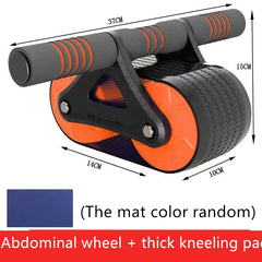 Double Wheel Abdominal Exerciser Women Men Automatic Rebound Ab Wheel Roller Waist Trainer Gym Sports Home Exercise Devices