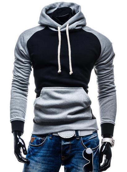 Hip Hop Fashion Slim Men Hoodies