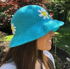 Woven Flower Fisherman's Hat For Women Japanese Versatility