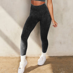 Denim Seamless Knitted Sports Yoga Clothes Women