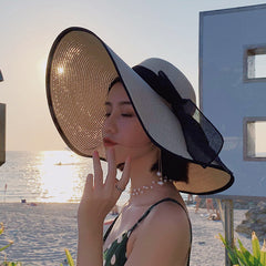 Women's Straw Woven Straw Hat Beach Seaside Travel Sun Hat