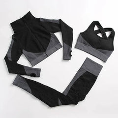 2/3Pcs Women Gym Suit Fitness Sets Sports Workout Sportswear Gym Clothing Yoga Fitness Set Female Workout Leggings Top Leggings