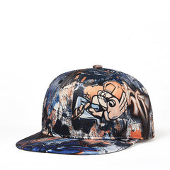 Foreign Trade Trend New Hat Female 3D Graffiti Flat Edge Hip Hop Hat