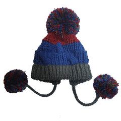Winter Warm Knitted Wool Ear Protection Hair Ball Hat