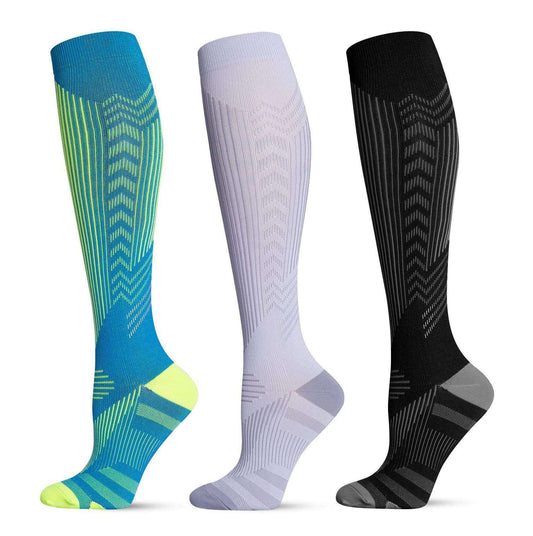 Sports Long Compression Socks With Reflective Strips