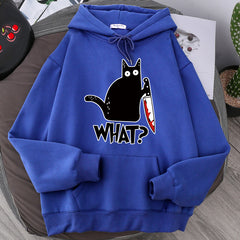 Killer Black Cat Surprised Men and Women Hoodies