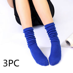 Women's Thin Solid Color Retro Long Socks