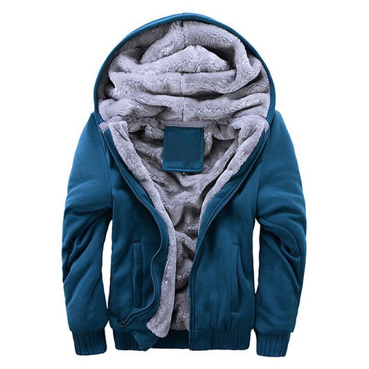 winter men hoodies add wool jacket hooded coat men