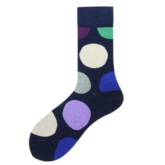 Color Large Version Polka Dot Men's Trendy Socks In Tube Socks