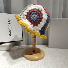Mohair Color Matching Colorful Baotou Hat Basin Hat
