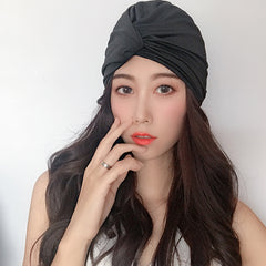 Ladies Ins Solid Color Comfortable Swimming Hat For Hot Springs