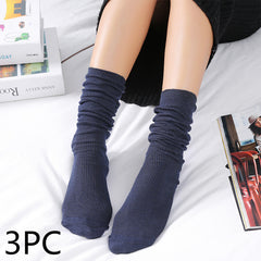 Women's Thin Solid Color Retro Long Socks