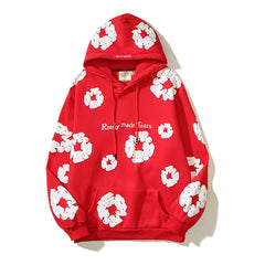 Pure Cotton Coat Three-dimensional Foam Kapok Printed Hoodie Sweater