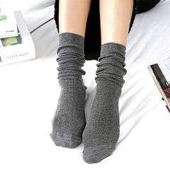 Women's Thin Solid Color Retro Long Socks