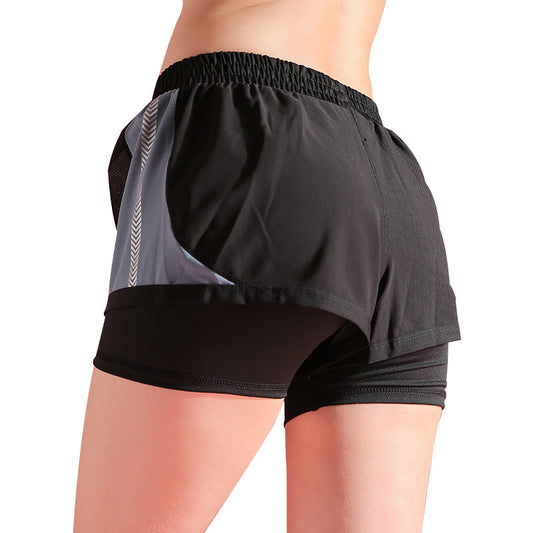 Mesh stitching Women shorts