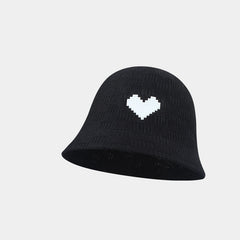 Summer Hollow Breathable Face Small Love Bucket Hat