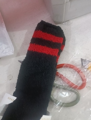Winter long tube coral fleece ladies over the knee socks