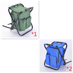 Multifunction Outdoor Folding Chair Ice Cooler Picnic Bag Camping Fishing Stool Backpacking Hunting Rest Chair