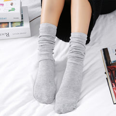 Women's Thin Solid Color Retro Long Socks