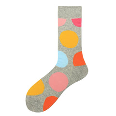 Color Large Version Polka Dot Men's Trendy Socks In Tube Socks