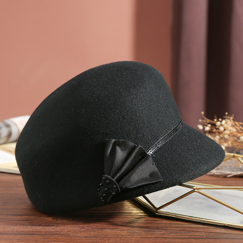 Autumn Winter Vintage Top Hat Female Fashion Small Equestrian