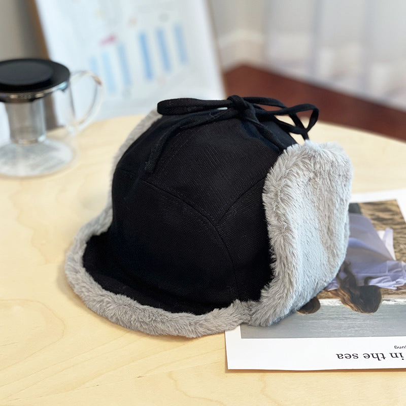 Electric Car Lamb Velvet Plus Velvet Leifeng Hat