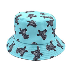 New Style Female Spring And Summer Hat With Zebra Head Print Fisherman Hat