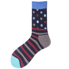 Color Large Version Polka Dot Men's Trendy Socks In Tube Socks