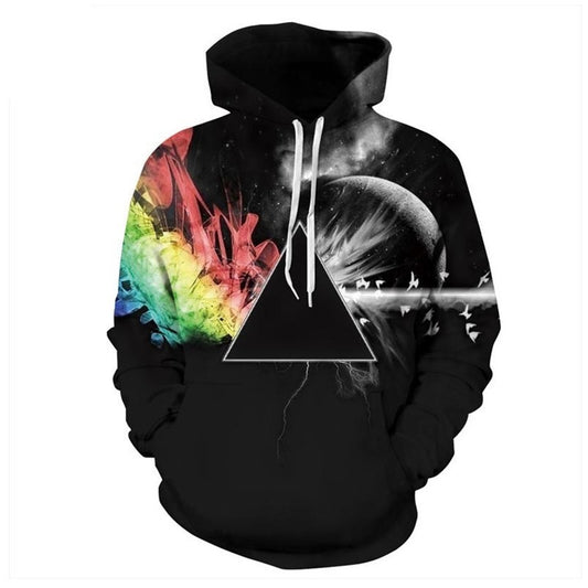 Sun Refraction 3D Printed Men Hoodies