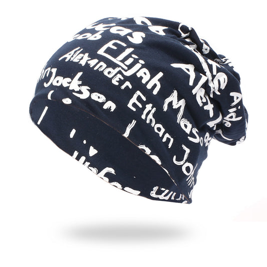 Letter Hat Ladies Pullover Needle Pure Cotton