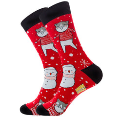 Men socks Santa Claus Elk Men's Tube Socks Trendy Cotton Socks