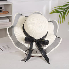Women's Mesh Gauze Outdoor Large Brim Sun Hat
