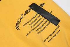 Men's And Women's Baseball Jacket PU Leather Sleeves