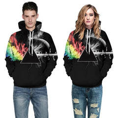 Sun Refraction 3D Printed Men Hoodies