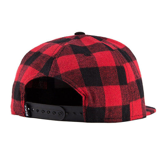 Red Black Plaid Baseball   For Women Men Couple Snapback Hip     Simple England Style Bone Hats