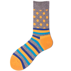 Color Large Version Polka Dot Men's Trendy Socks In Tube Socks