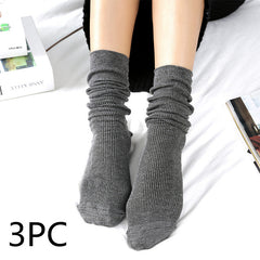 Women's Thin Solid Color Retro Long Socks