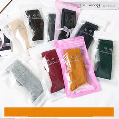 Women's Thin Solid Color Retro Long Socks