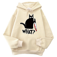 Killer Black Cat Surprised Men and Women Hoodies